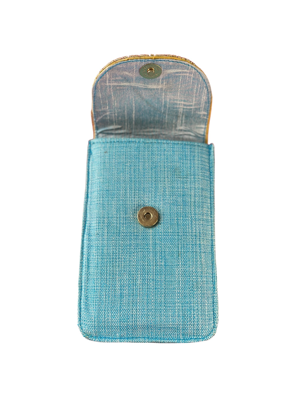 Pearl Embellished Mobile Sling Bag with Chain Strap