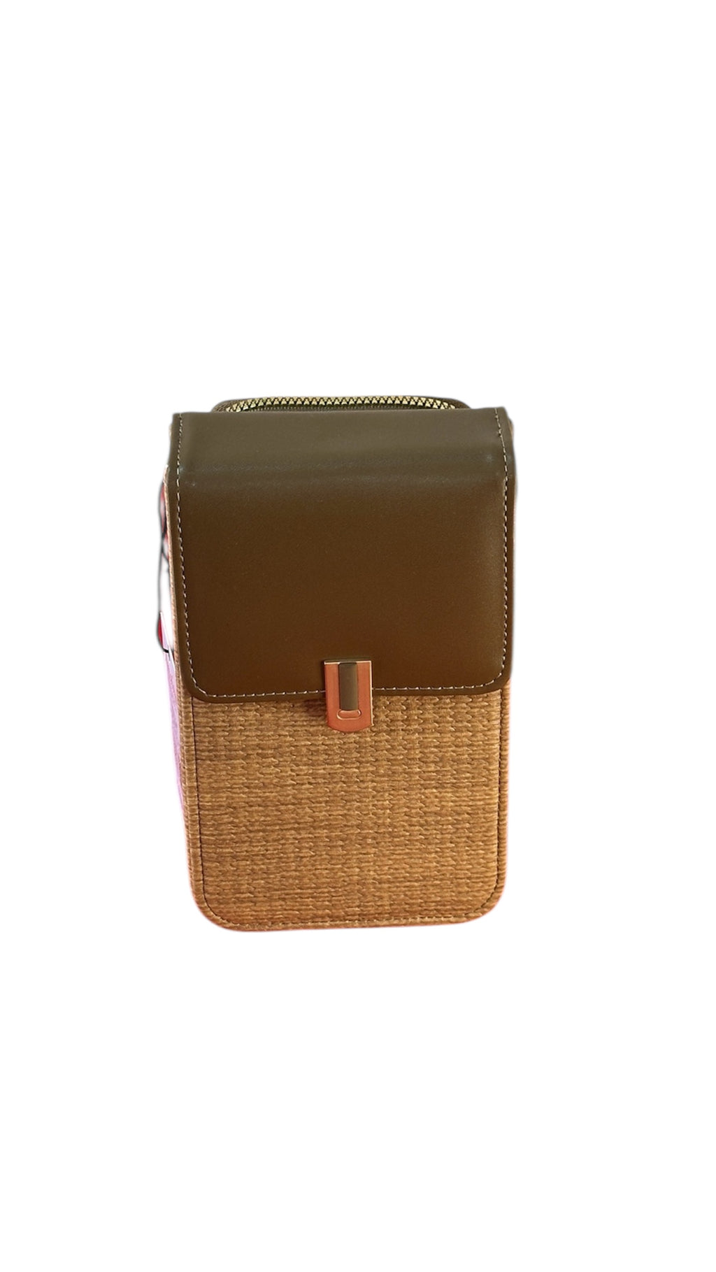 Mini Phone Wallet Sling Bag with Zip Wallet & Flap Closure