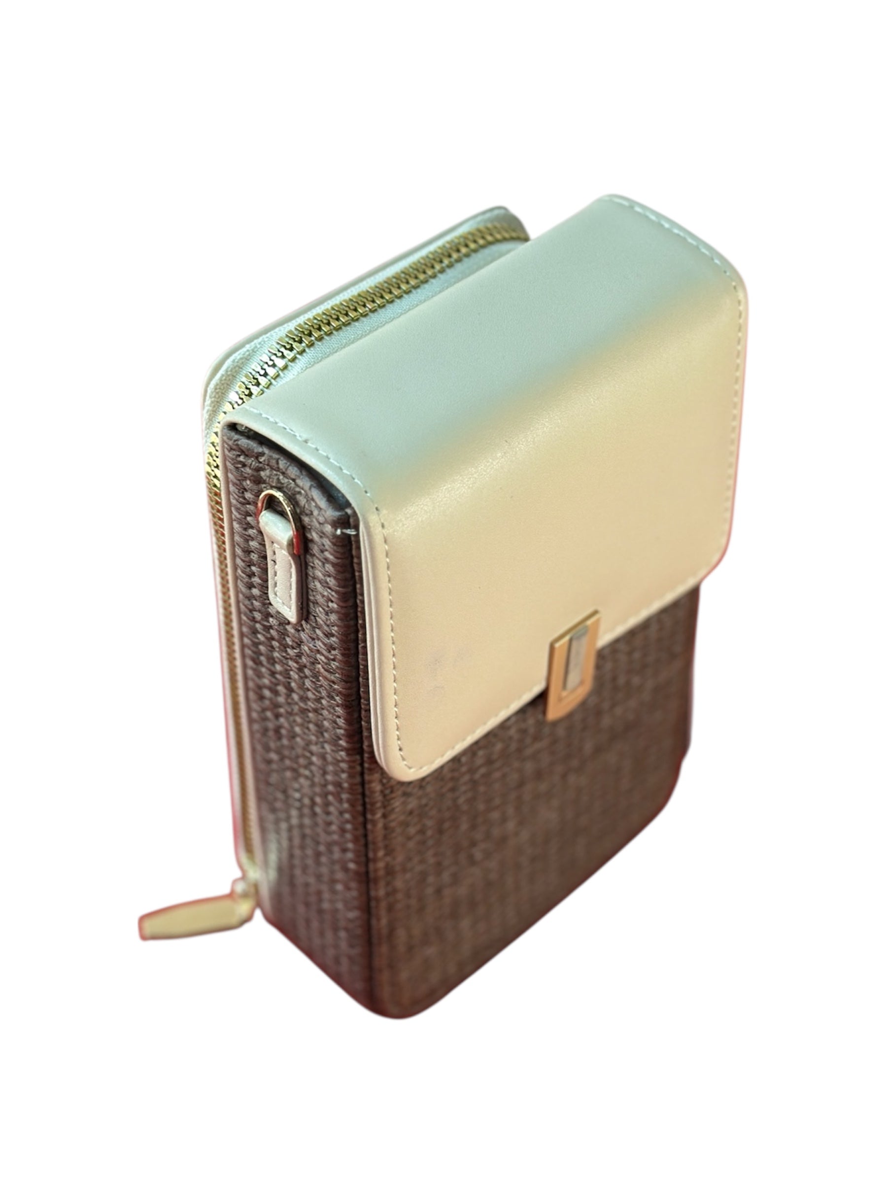 Mini Phone Wallet Sling Bag with Zip Wallet & Flap Closure