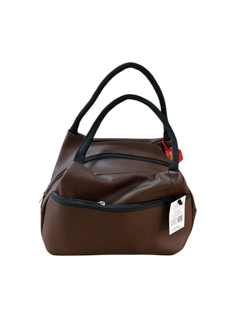 Compact Zip-Top Handbag with Dual Handles – Everyday Utility Bag