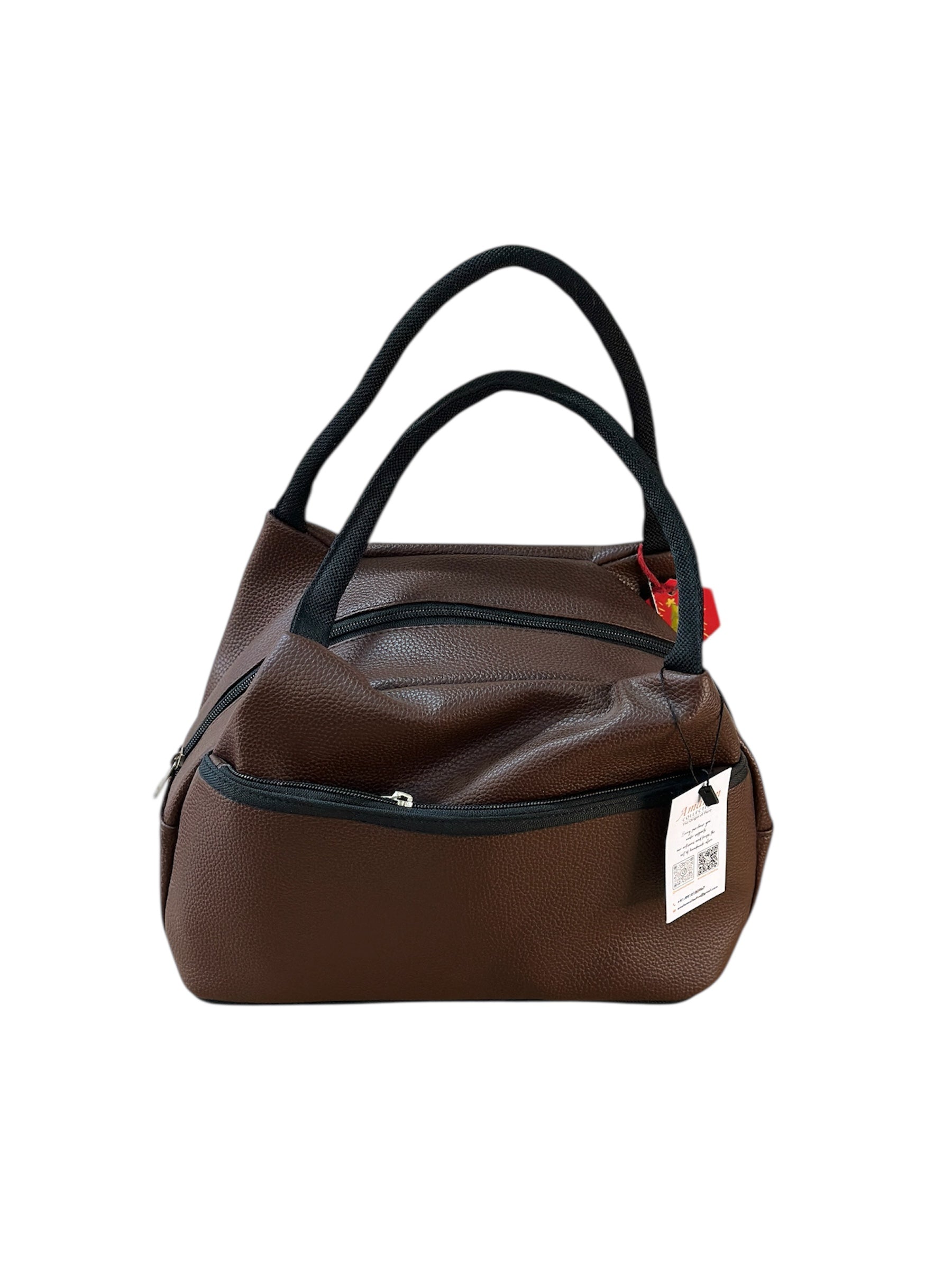 Compact Zip-Top Handbag with Dual Handles – Everyday Utility Bag