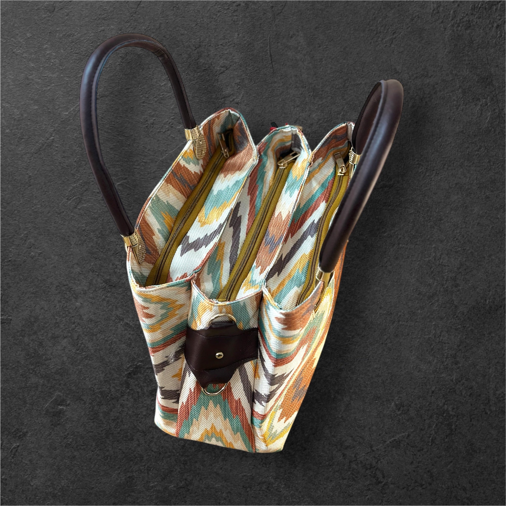 Premium Tote Bag with Zip Closures & Padded Handles