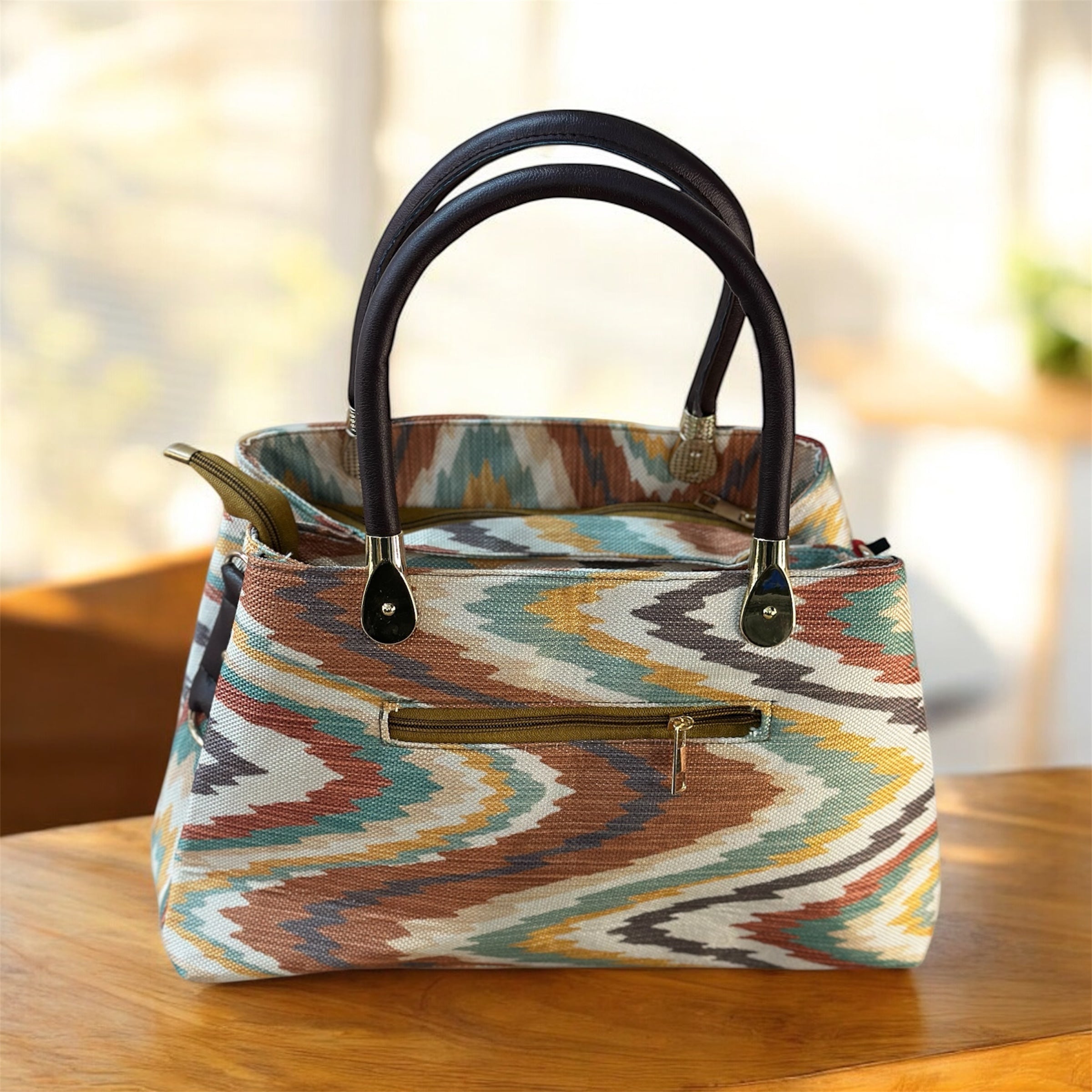 Premium Tote Bag with Zip Closures & Padded Handles