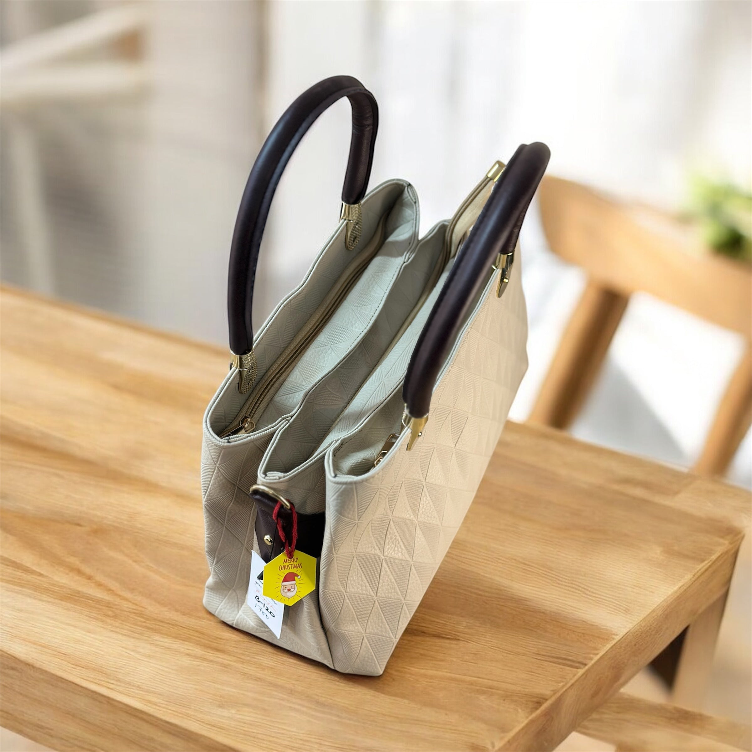 Premium Tote Bag with Zip Closures & Padded Handles