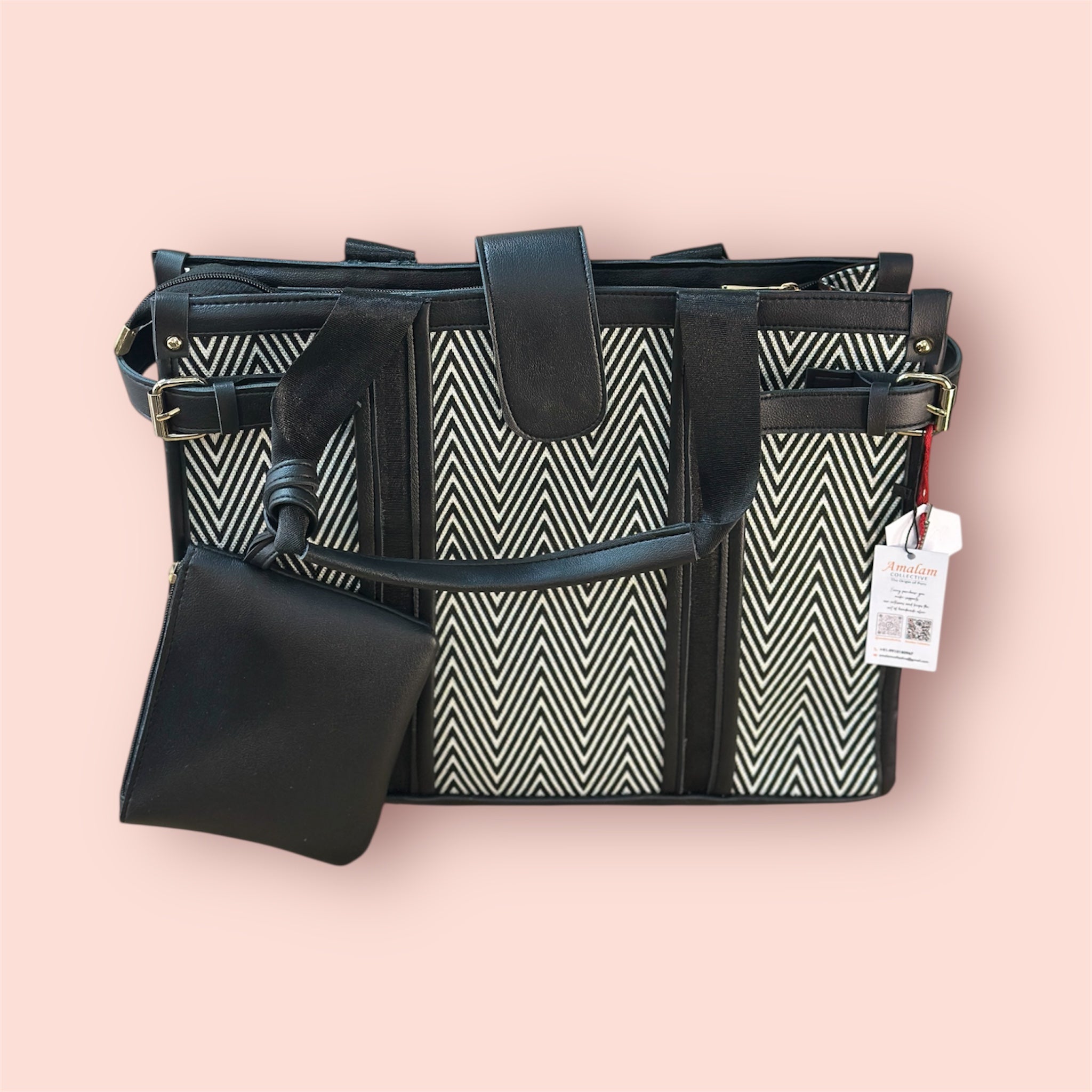Laptop Tote Bag with Detachable Pouch