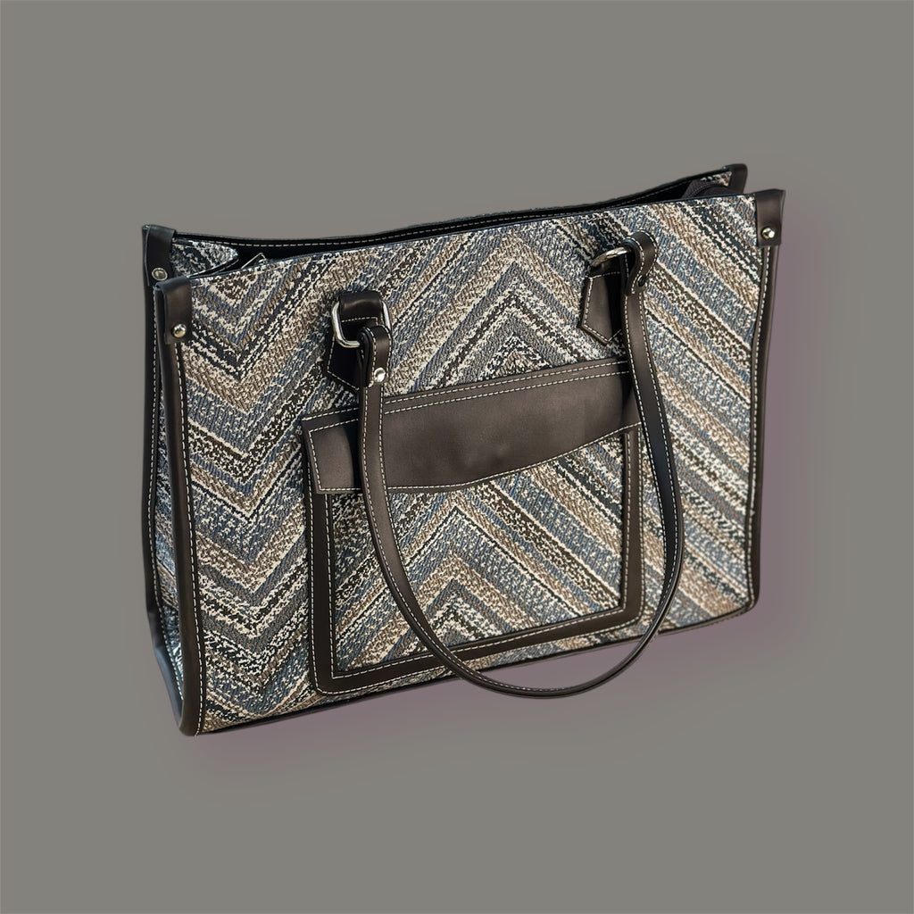 Office Tote Bag with Abstract Pattern