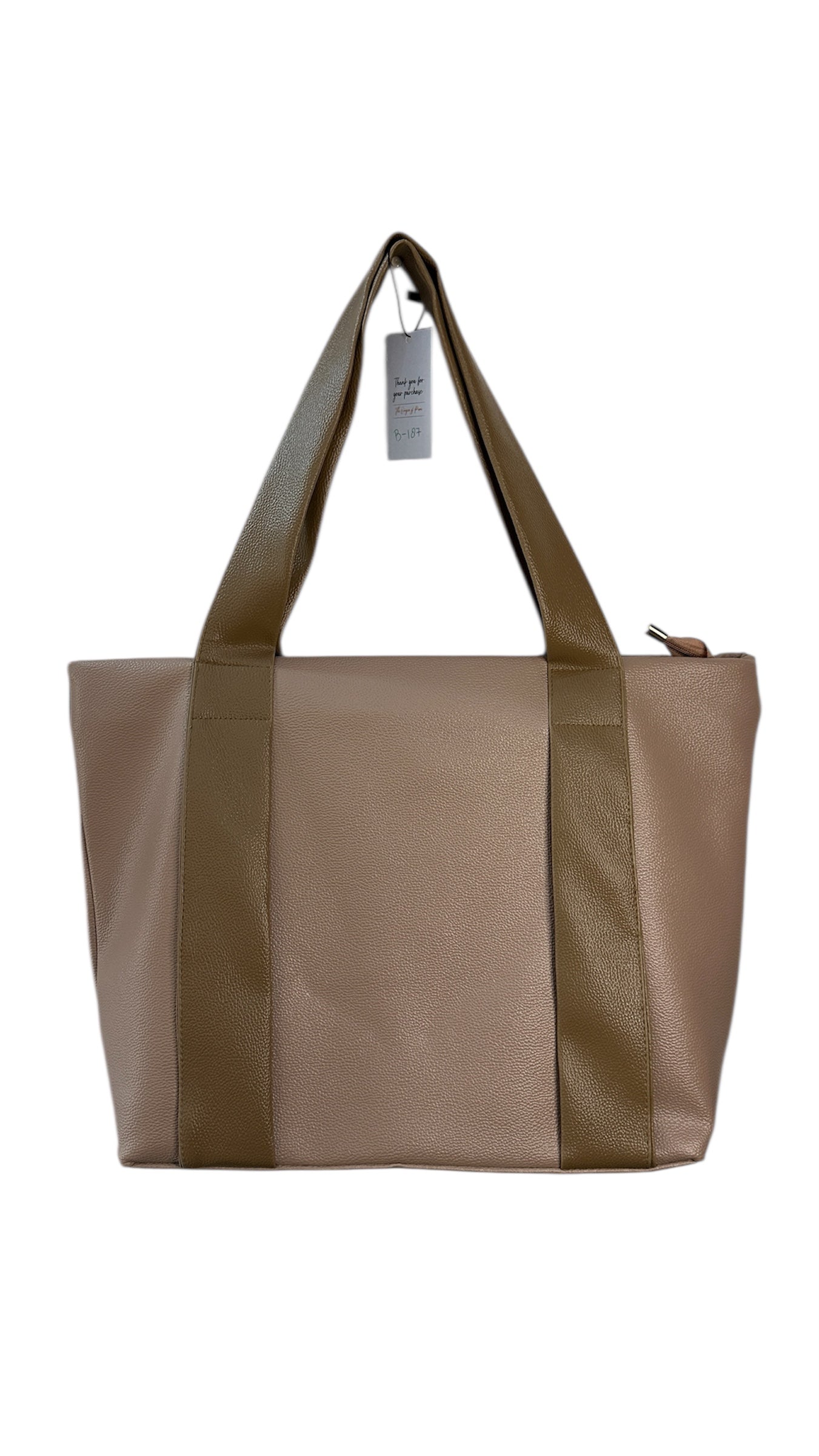 Minimal BlackTote Bag with Front Zip Pocket – Everyday Carry Tote