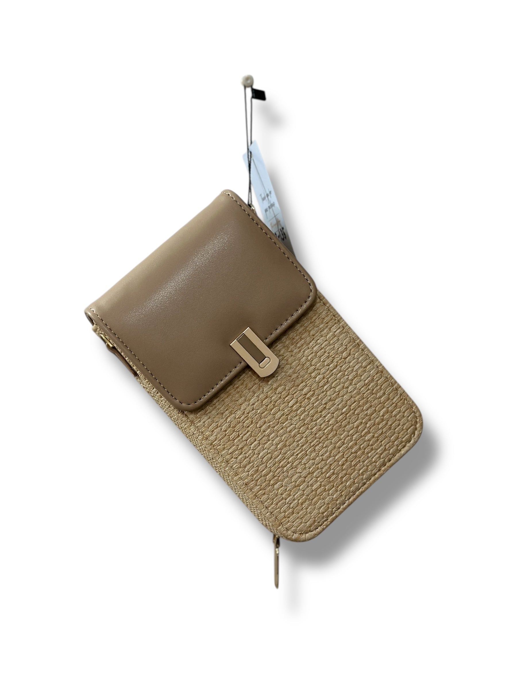 Mini Phone Wallet Sling Bag with Zip Wallet & Flap Closure