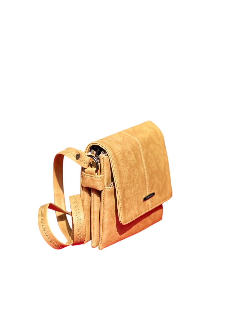 Premium Tan Leatherette Cross body Unisex Bag