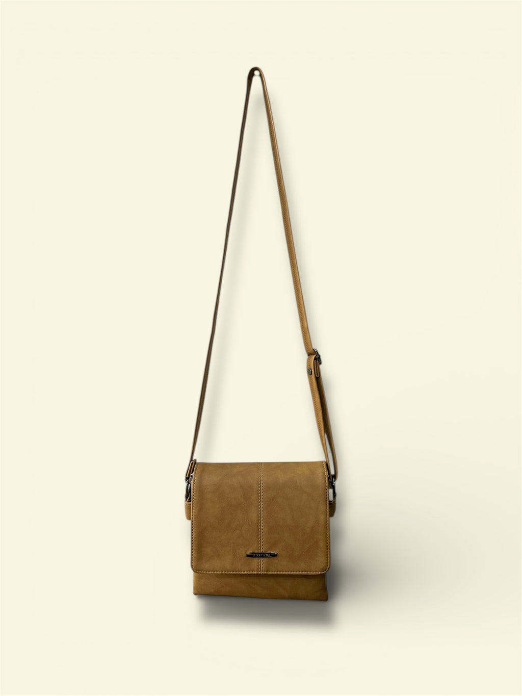 Premium Tan Leatherette Cross body Unisex Bag