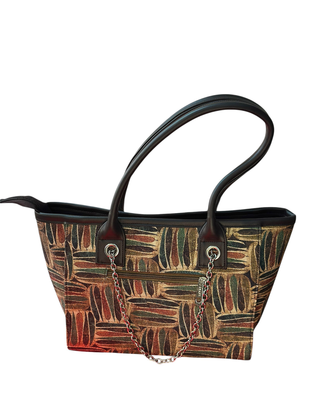 Amalam Printed Tote Bag with Detachable Pouch – Multicolor