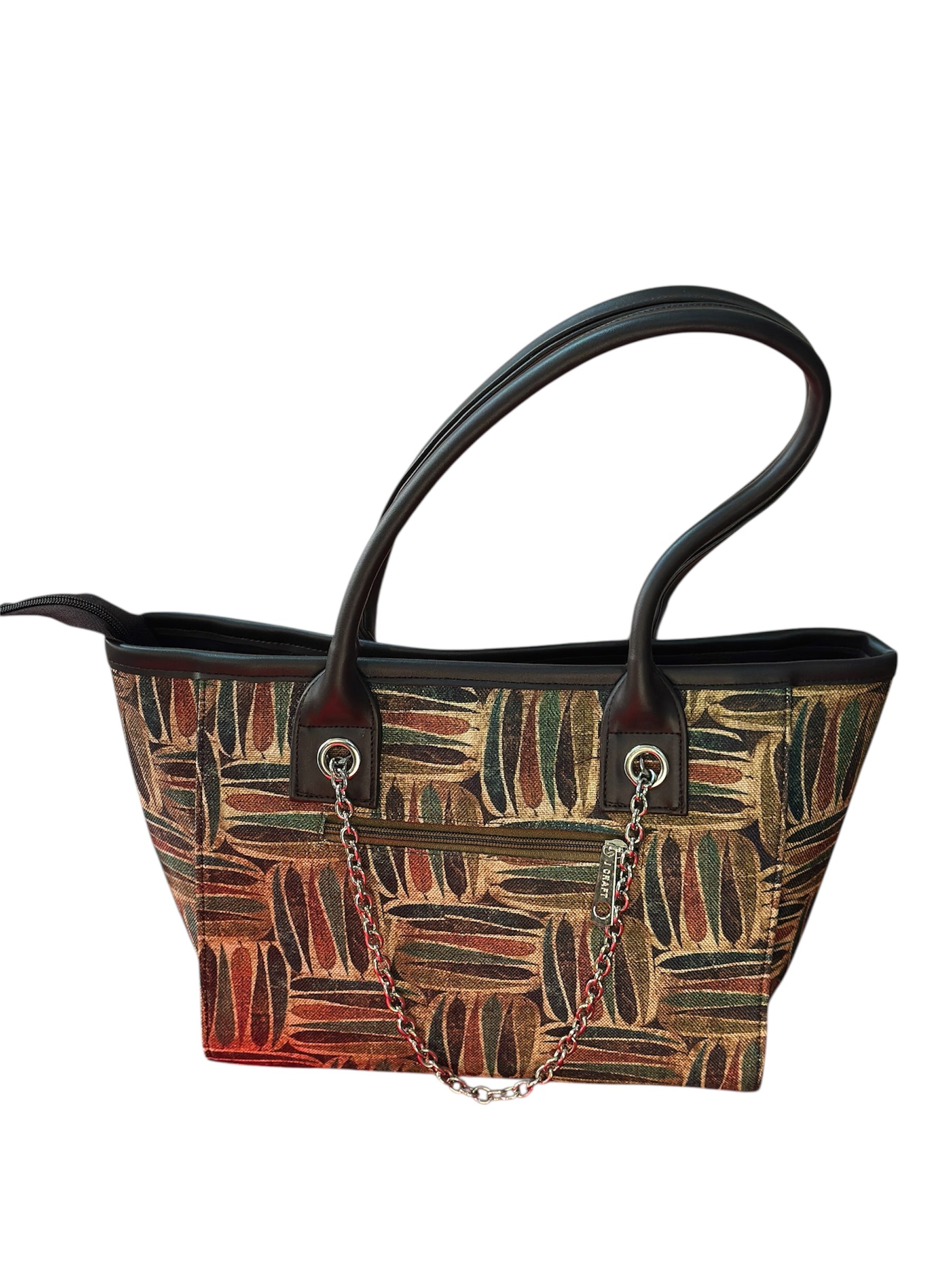 Amalam Printed Tote Bag with Detachable Pouch – Multicolor