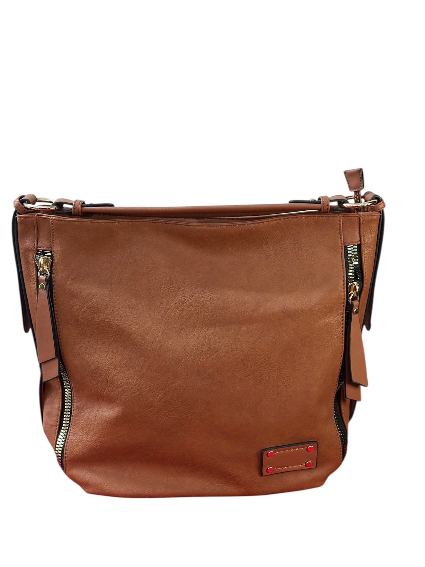 Classic Brown Leather Shoulder Bag – Elegant Daily Carry with Handle + Strap