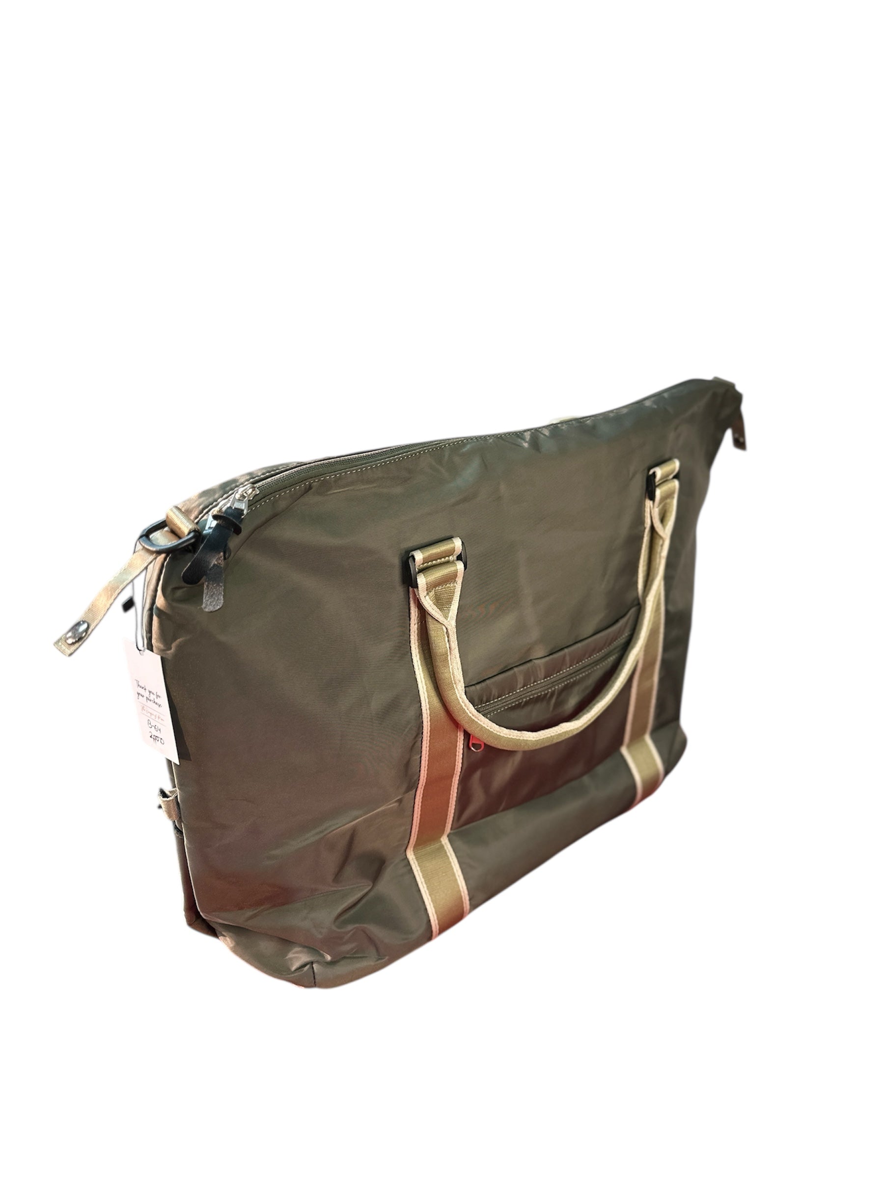 Large Capacity Shoulder Tote Bag – Olive Green Lightweight Travel