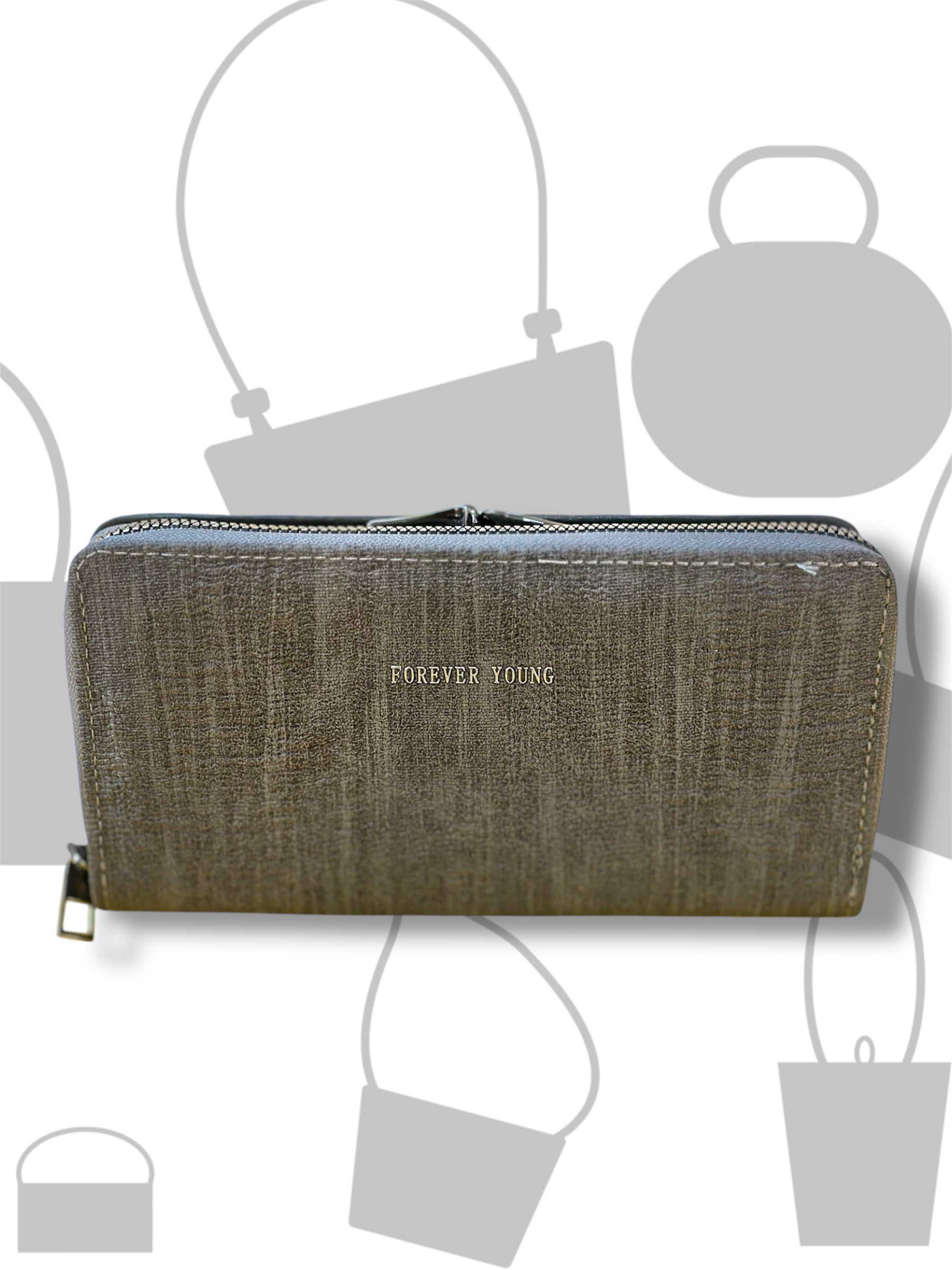 Forever Young Women’s Zip Wallet – Multi Card Holder Long Purse