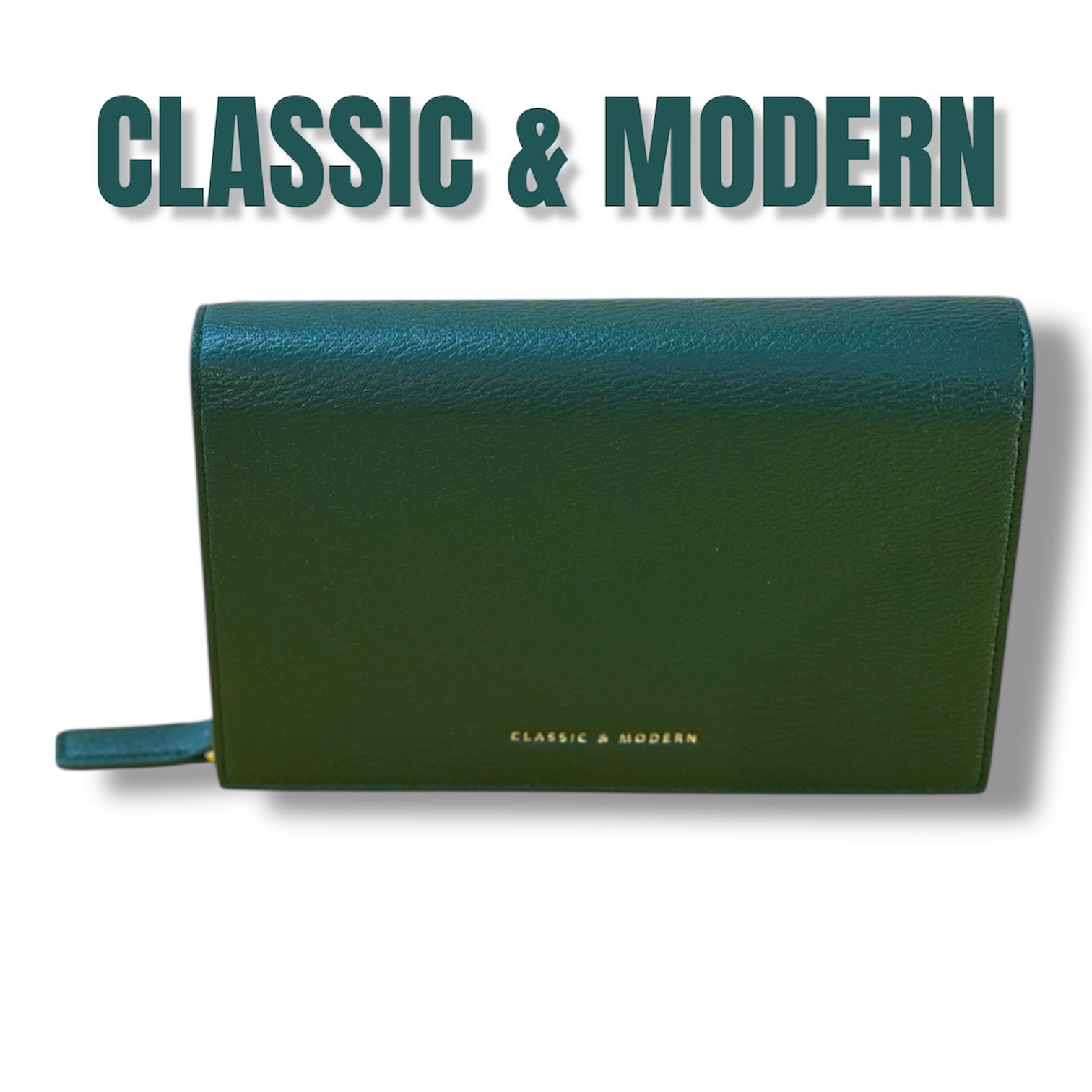 Luxury Leather Long Wallet with Zipper Pocket – Elegant Classic & Modern Design