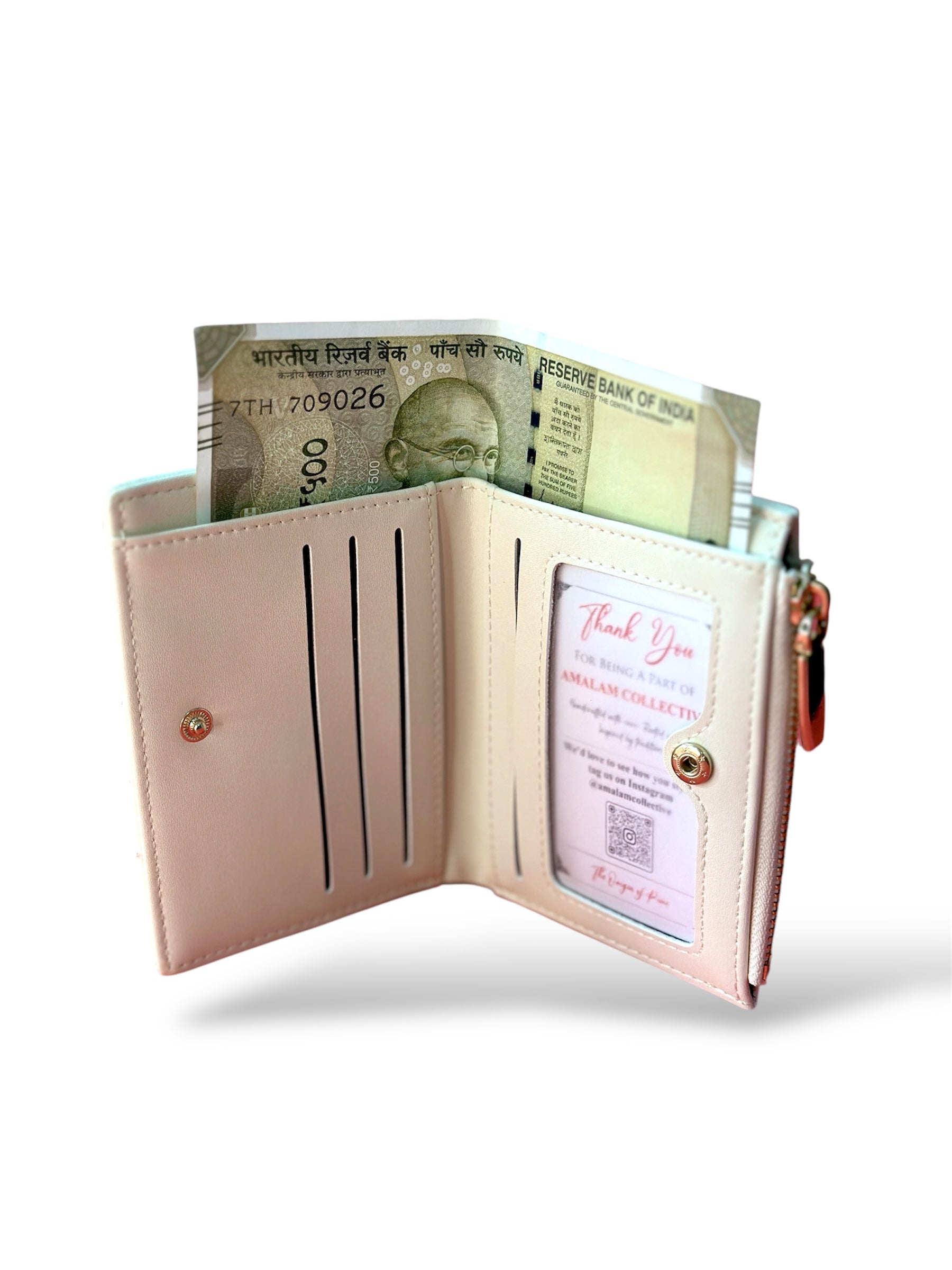 Classic Compact Women’s Wallet – Elegant PU Leather Mini Purse with Zipper Coin Pocket & Multi Card Slots