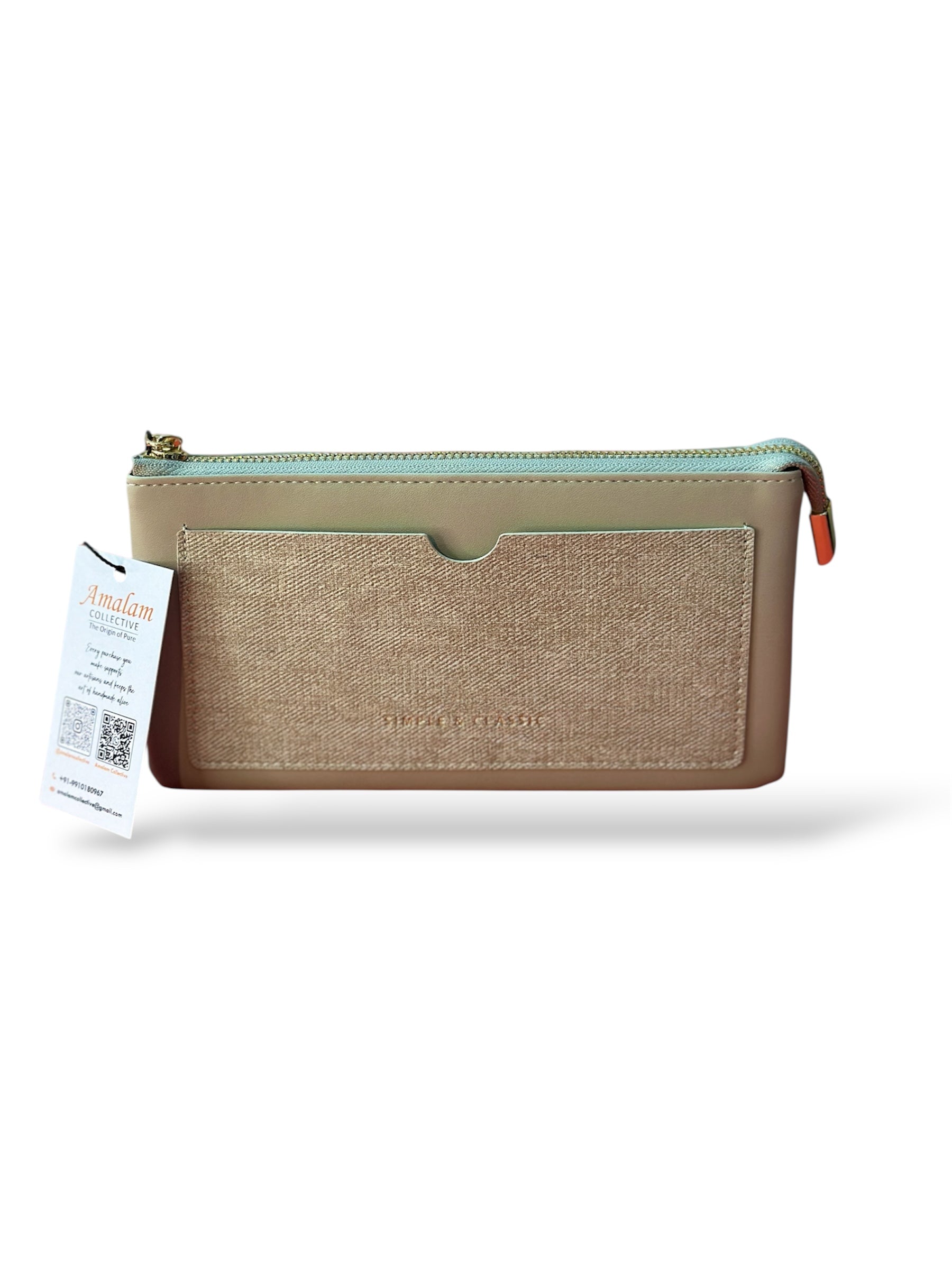 Slim Multi-Compartment Wristlet Wallet