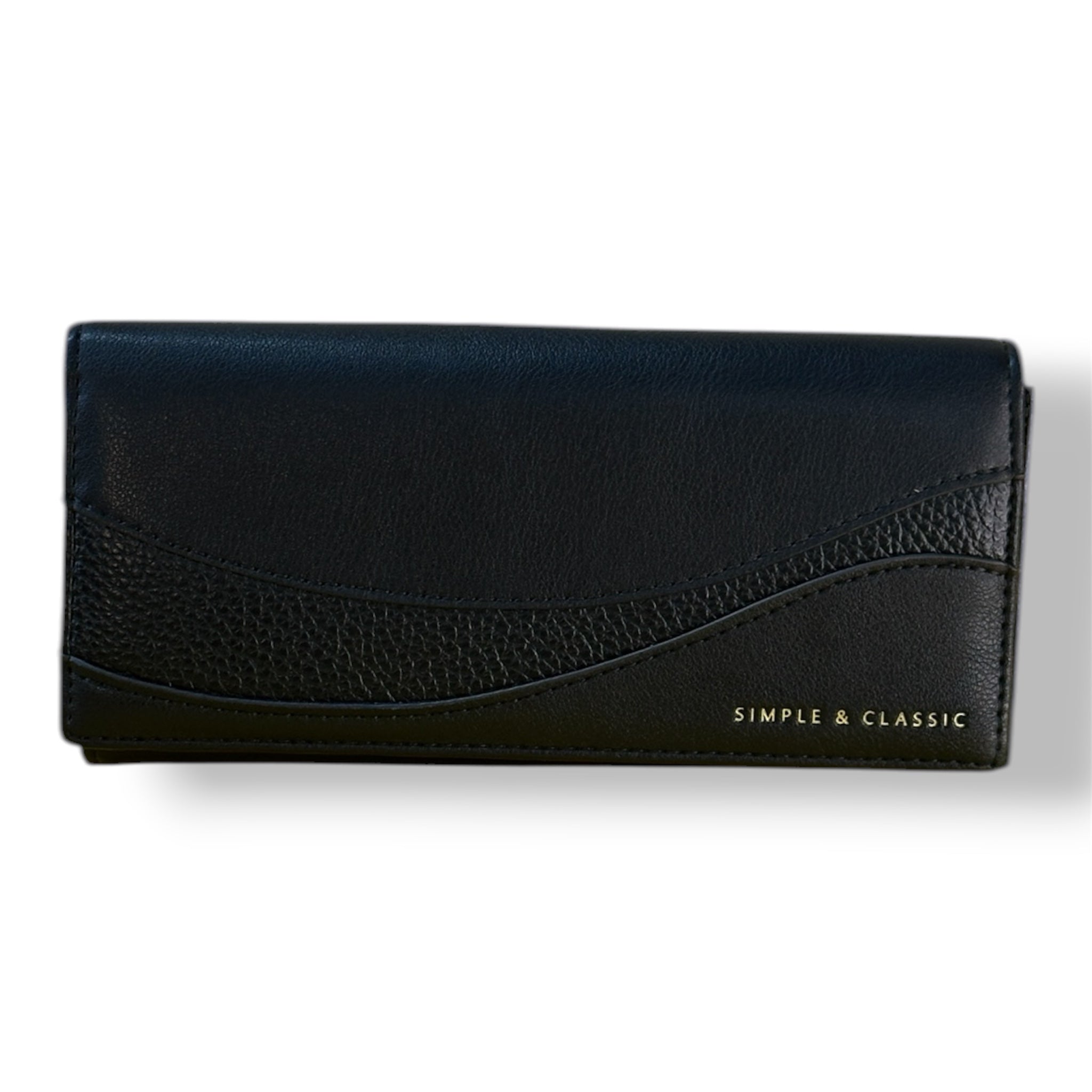 Elegant Long Wallet with Multiple Compartments & Classic Flap Design