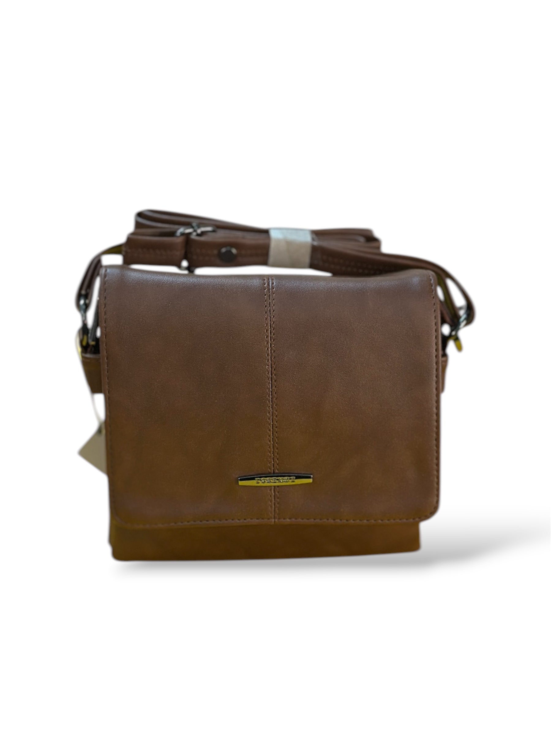 Premium Tan Leatherette Cross body Unisex Bag