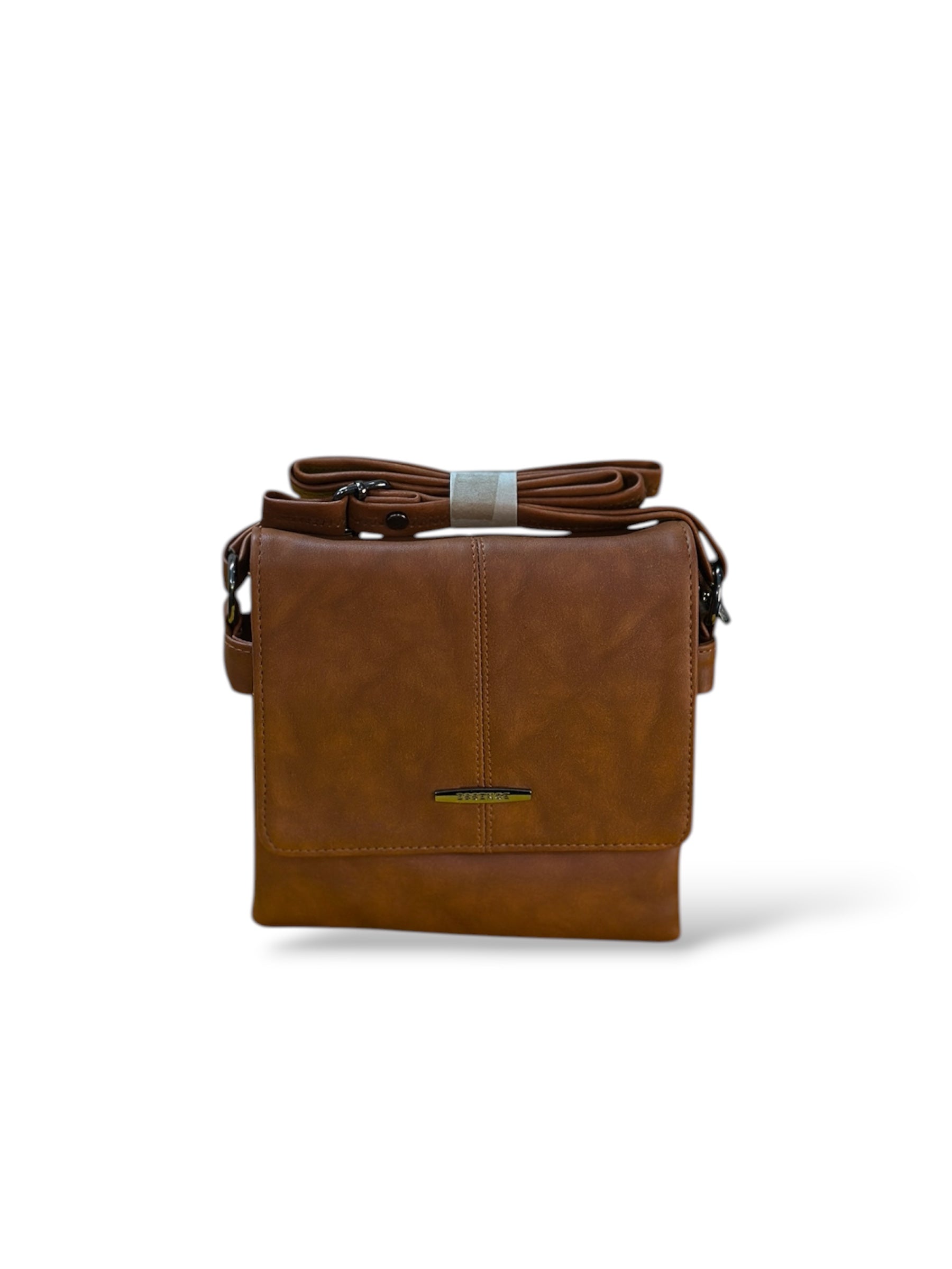 Premium Tan Leatherette Cross body Unisex Bag